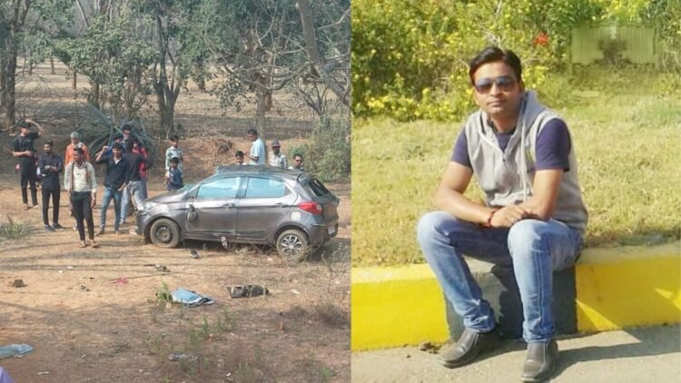 कुत्ते को बचाने के प्रयास में पलटी कार-व्यापारी की मौके पर हुई मौत, पत्नी और 2 बच्चों की हालत गंभीर