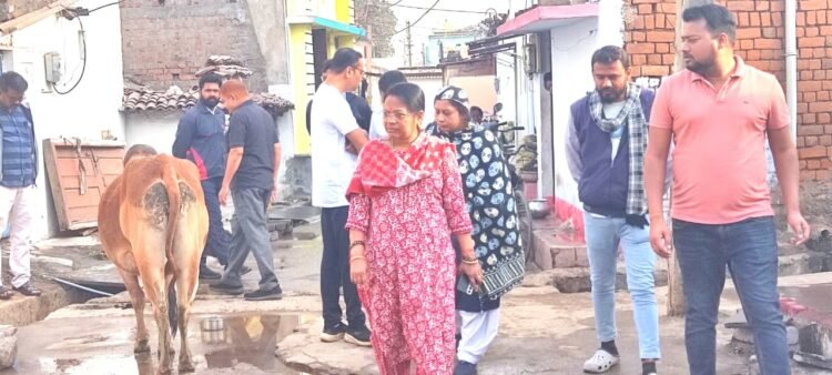 रिसाली महापौर ने वार्डवासियों से लिया फीडबैक