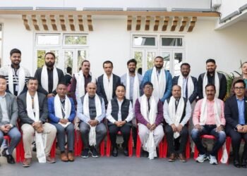 छत्तीसगढ़ के मीडिया दल ने मिन्तोकगांग में मुख्यमंत्री से शिष्टाचार भेंट की