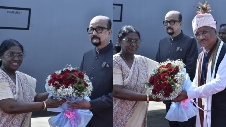 राष्ट्रपति द्रौपदी मुर्मु का जगदलपुर आगमन: राज्यपाल डेका और मुख्यमंत्री साय ने मां दंतेश्वरी एयरपोर्ट पर किया आत्मीय स्वागत