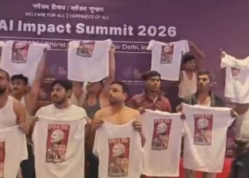 एआई समिट के दौरान युवा कांग्रेस का उग्र प्रदर्शन