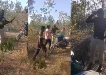 सूरजपुर में फॉरेस्ट गार्ड से मारपीट : महिला मित्र के साथ मिलने पर युवकों का हंगामा, वीडियो वायरल