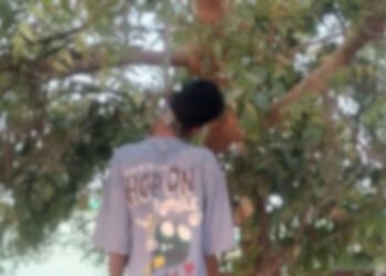 स्कूल के सामने पेड़ पर लटका मिला युवक का शव, इलाके में फैली सनसनी