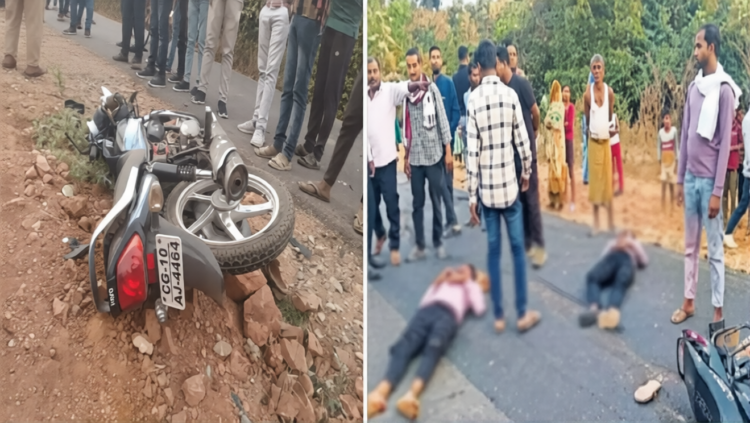 बिलासपुर में भीषण सडक़ हादसा: दो बाइक की आमने-सामने टक्कर, रेलकर्मी सहित दो की मौत, एक गंभीर