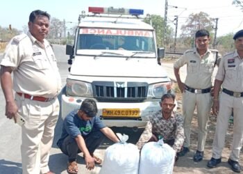 एंबुलेंस बनी तस्करी का जरिया, उड़ीसा से महाराष्ट्र ले जा रहे थे गांजा