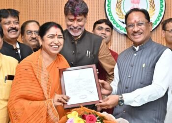 मुख्यमंत्री साय से नवनिर्वाचित राज्यसभा सदस्य लक्ष्मी वर्मा ने की सौजन्य मुलाकात