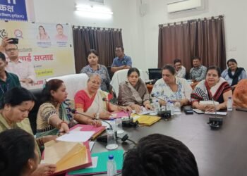 छत्तीसगढ़ राज्य महिला आयोग द्वारा महासुनवाई सप्ताह के अंतर्गत आज दुर्ग जिले की बैठक संपन्न