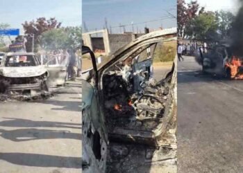 बारात से लौटते वक्त XUV 700 में लगी आग, बाल-बाल बचे दूल्हा-दुल्हन