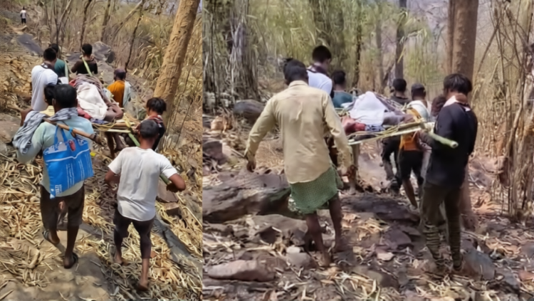 17 किमी खाट पर ढोया मरीज, मैनपुर में एंबुलेंस नहीं; लचर स्वास्थ्य व्यवस्था उजागर