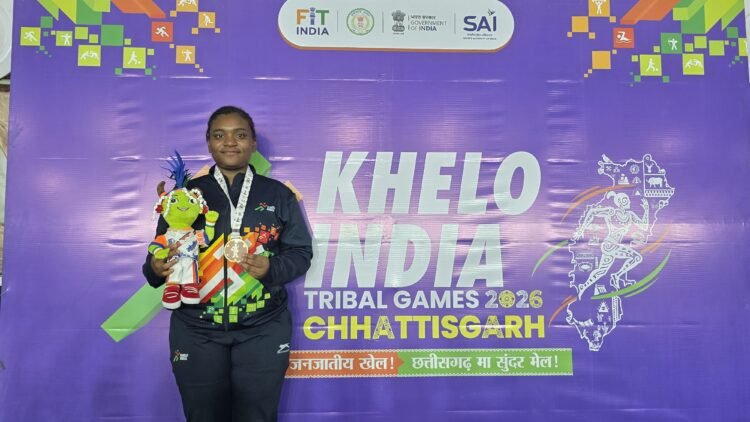 खेलो इंडिया ट्राइबल गेम्स 2026:कर्नाटक की मनीषा जोंस सिद्दी ने जीता गोल्ड
