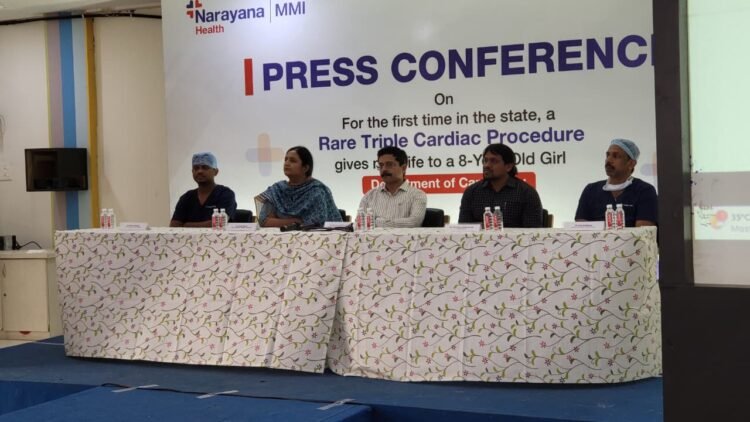 एमएमआई नारायणा हॉस्पिटल में 8 वर्षीय बच्ची पर दुर्लभ ट्रिपल कार्डियक प्रक्रिया सफल, छत्तीसगढ़ में पहली बार