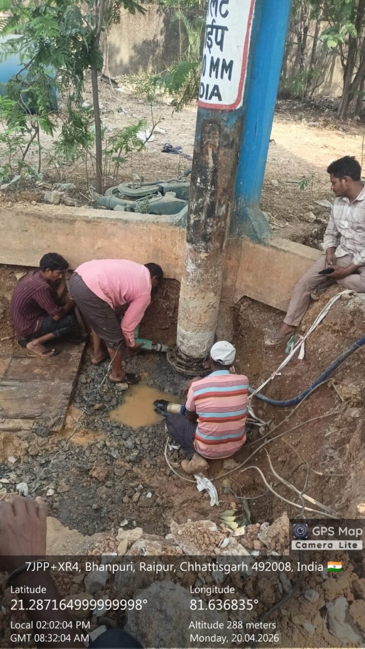 निगम की त्वरित कार्रवाई: 24 घंटे में पाइपलाइन सुधार, जल संकट खत्म