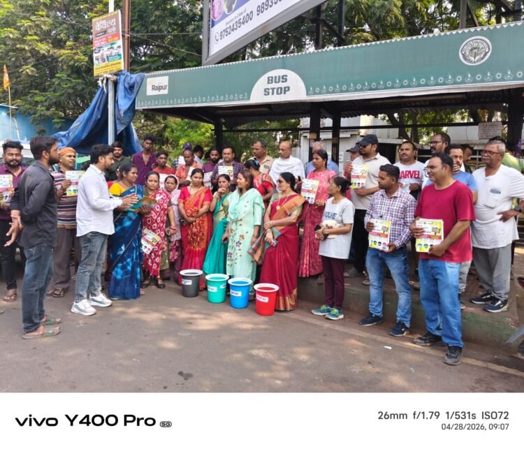 स्वच्छ सर्वेक्षण 2026: टाटीबंध में निगम का जनजागरूकता अभियान, भजन-कीर्तन से दिया स्वच्छता संदेश