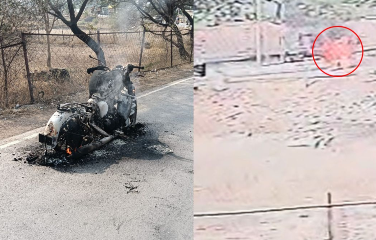 “सीसीटीवी में कैद खौफनाक मंजर: युवक ने पेट्रोल डालकर खुद को किया आग के हवाले”