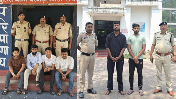 ऑनलाइन क्रिकेट सट्टे का भंडाफोड़, रायगढ़ पुलिस ने 7 मोबाइल और नकदी जब्त की