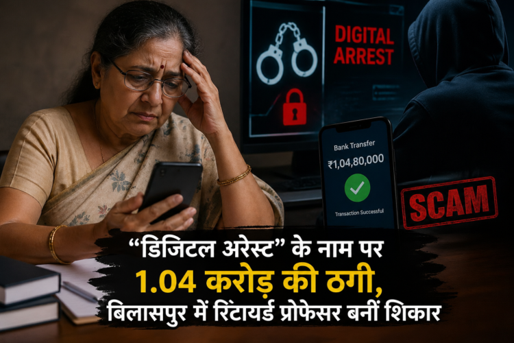 “डिजिटल अरेस्ट” के नाम पर 1.04 करोड़ की ठगी, बिलासपुर में रिटायर्ड प्रोफेसर बनीं शिकार