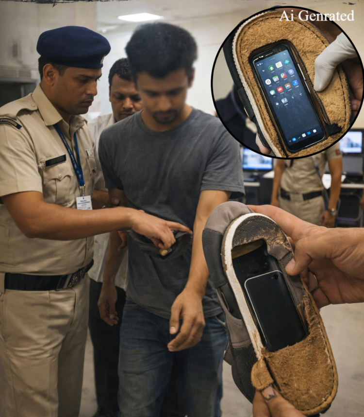 दुर्ग में मुन्नाभाई पकड़ा गया: चप्पल में मोबाइल छिपाकर JEE Mains में कर रहा था नकल