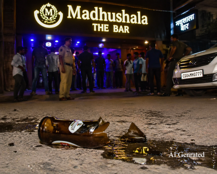 मधुशाला बार में मारपीट: युवक पर बीयर बोतल से हमला, आरोपी फरार