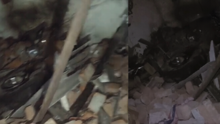 निर्माणाधीन बिल्डिंग की दीवार गिरी, सो रहा परिवार मलबे में दबा-पति-पत्नी व बच्चा गंभीर घायल