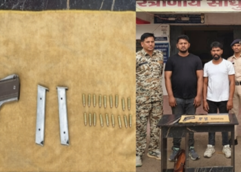 सारंगढ़ में पुलिस की बड़ी कार्रवाई, कार से अवैध पिस्टल और कारतूस बरामद