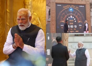 पीएम मोदी ने काशी विश्वनाथ मंदिर में विश्व की पहली ‘विक्रमादित्य वैदिक घड़ी’ का किया अवलोकन