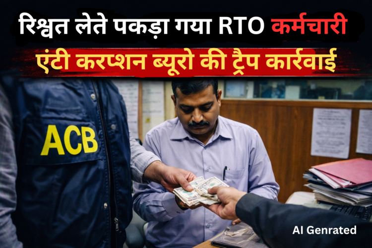 रिश्वत लेते पकड़ा गया RTO कर्मचारी, एंटी करप्शन ब्यूरो की ट्रैप कार्रवाई