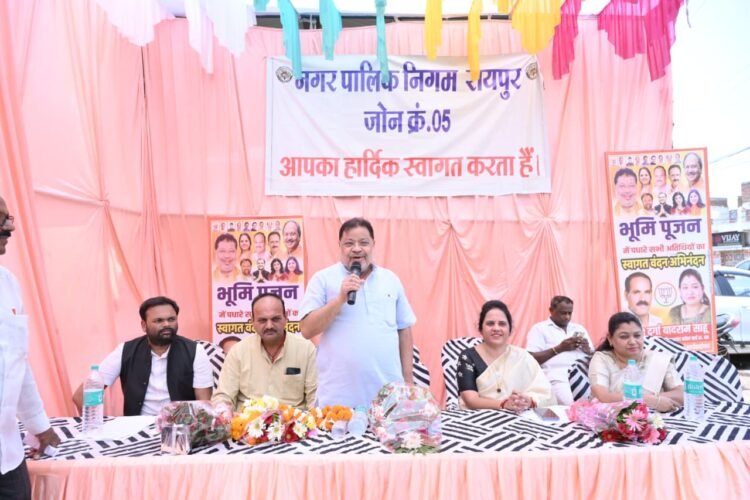 रायपुर दक्षिण विधायक सुनील सोनी ने किया 43 लाख के कार्यों का भूमिपूजन