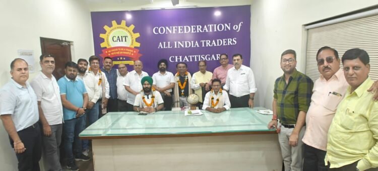 कैट छत्तीसगढ़ को मिला नया नेतृत्व, प्रदेशभर में संगठन विस्तार और व्यापारी हितों के लिए बनेगी मजबूत रणनीति