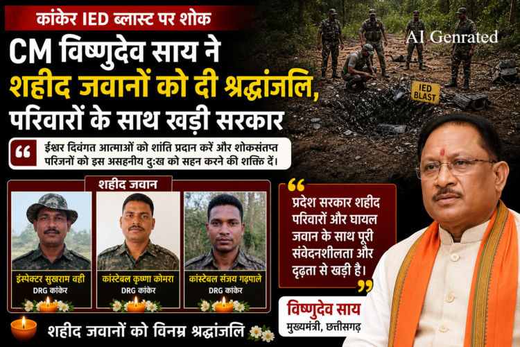 IED ब्लास्ट में शहीद जवानों को सलाम: CM विष्णुदेव साय बोले- सरकार हर कदम पर साथ