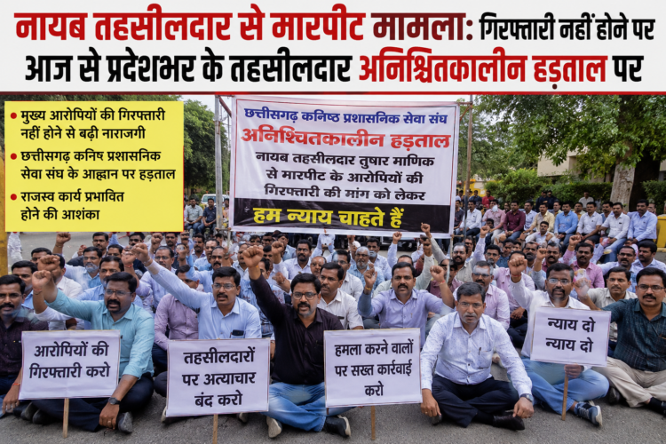 नायब तहसीलदार से मारपीट मामला: गिरफ्तारी नहीं होने पर आज से प्रदेशभर के तहसीलदार अनिश्चितकालीन हड़ताल पर