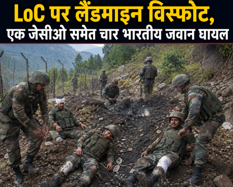 LoC पर लैंडमाइन विस्फोट, एक जेसीओ समेत चार भारतीय जवान घायल