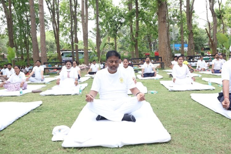 कोटमहर गार्डन में उत्साहपूर्वक मनाया गया 12वां अंतरराष्ट्रीय योग दिवस