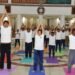 अंतर्राष्ट्रीय योग दिवस पर लोकभवन में किया गया योगाभ्यास