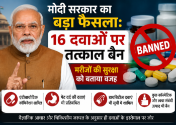 मोदी सरकार का बड़ा फैसला: 16 दवाओं पर तत्काल बैन, मरीजों की सुरक्षा को बताया वजह