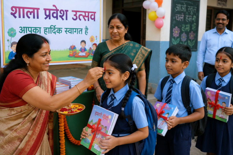 स्कूलों में लौटी रौनक: तिलक लगाकर और किताबें देकर हुआ विद्यार्थियों का स्वागत