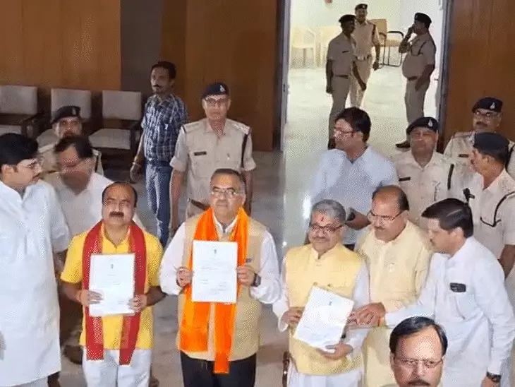 कांग्रेस का नामांकन विवाद बेअसर, भाजपा ने तीनों राज्यसभा सीटों पर दर्ज की जीत