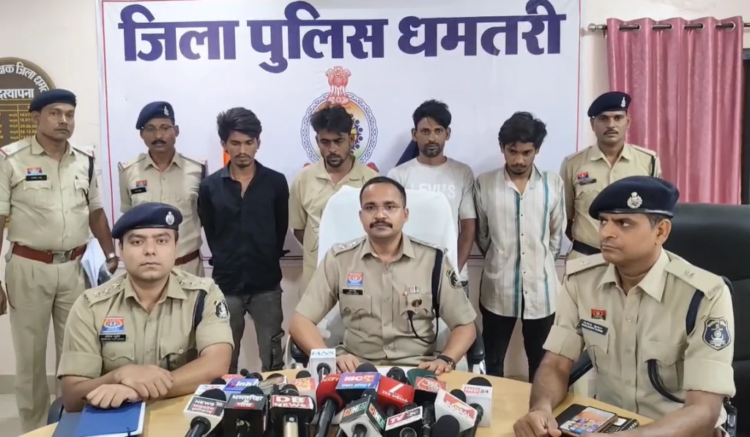 धमतरी पुलिस की सबसे बड़ी कार्रवाई, 480 किलो गांजा के साथ 5 तस्कर गिरफ्तार