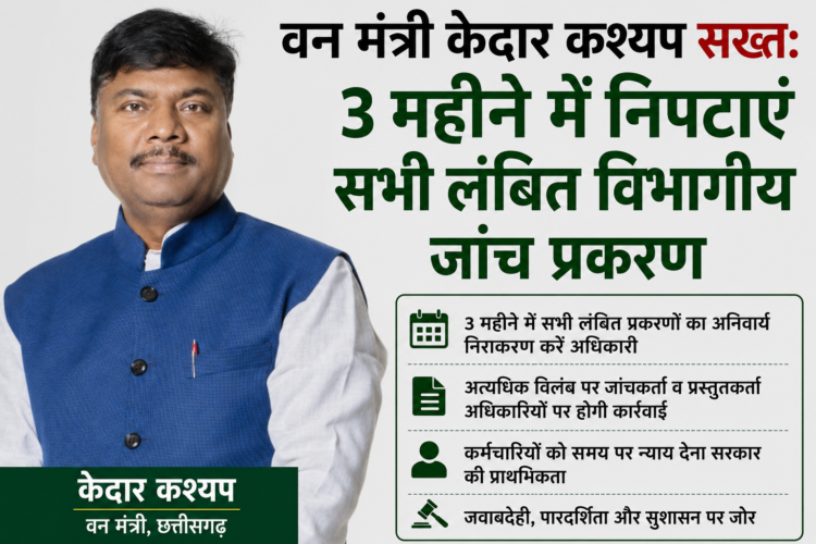 वन मंत्री केदार कश्यप सख्त: 3 महीने में निपटाएं सभी लंबित विभागीय जांच प्रकरण