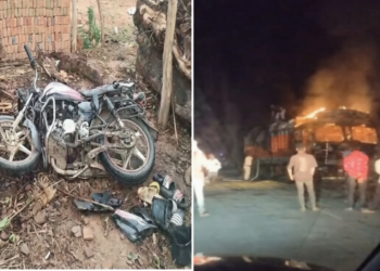 सूरजपुर में भीषण सड़क हादसा: ट्रक से भिड़ी बाइक, तीन युवकों की मौके पर मौत
