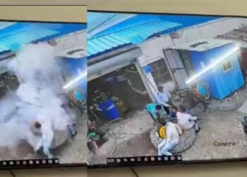 जेसीबी के टायर में हवा भरना पड़ा भारी, युवक की मौके पर मौत