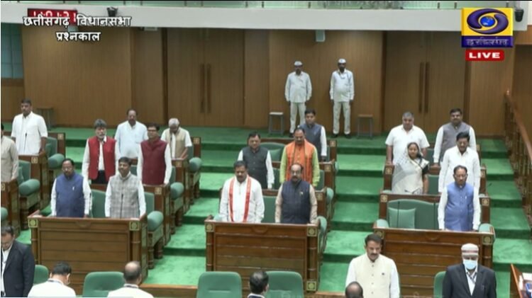 मुख्यमंत्री  साय ने पद्म विभूषण डॉ. तीजन बाई को विधानसभा में दी भावभीनी श्रद्धांजलि