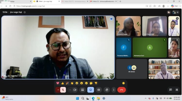 मैट्स लॉ स्कूल में कृत्रिम बुद्धिमत्ता द्वारा सृजित कृतियों, कॉपीराइट एवं शैक्षणिक ईमानदारी पर विशेषज्ञ व्याख्यान का आयोजन