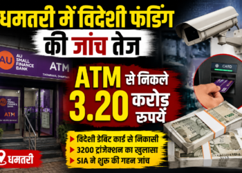 धमतरी में विदेशी फंडिंग की जांच तेज, ATM से निकले 3.20 करोड़ रुपये