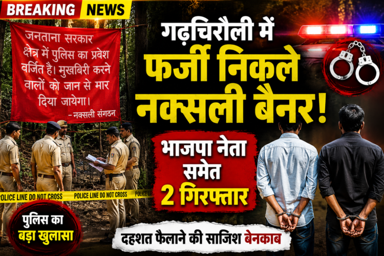 गढ़चिरौली में फर्जी निकले नक्सली बैनर, भाजपा नेता समेत 2 गिरफ्तार