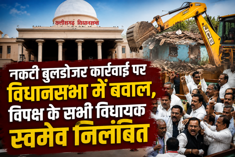 नकटी बुलडोजर कार्रवाई पर विधानसभा में बवाल, विपक्ष के सभी विधायक स्वमेव निलंबित