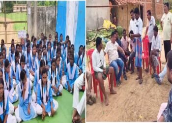 6 दिन से स्कूल में जड़ा ताला, शिक्षकों की मांग को लेकर छात्रों का प्रदर्शन