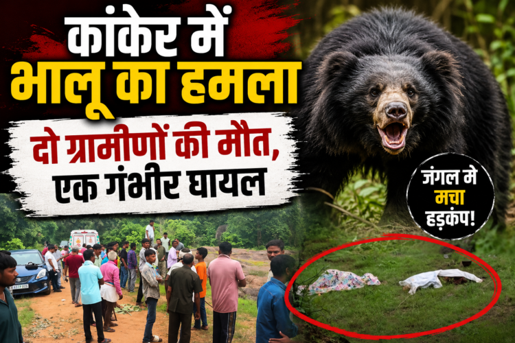 कांकेर में भालू का हमला, दो ग्रामीणों की मौत, एक गंभीर घायल