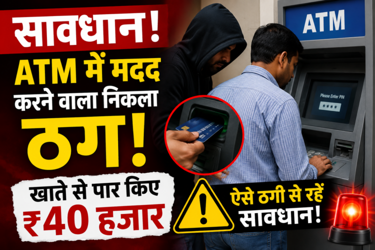 सावधान! एटीएम में मदद करने वाला निकला ठग, खाते से पार किए ₹40 हजार