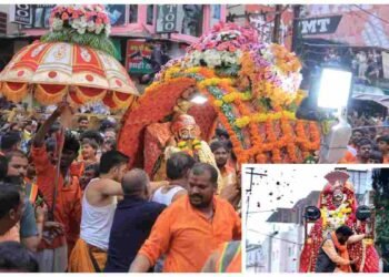 उज्जैन में निकली बाबा महाकाल की दूसरी सवारी, चांदी की पालकी में चन्द्रमोलेश्वर स्वरूप के दर्शन