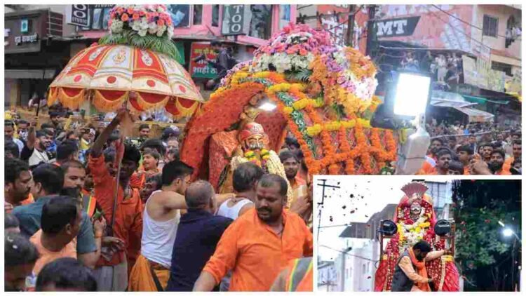 उज्जैन में निकली बाबा महाकाल की दूसरी सवारी, चांदी की पालकी में चन्द्रमोलेश्वर स्वरूप के दर्शन